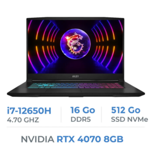 MSI Katana 17 i7-12650H 16Go 512Go RTX 4070 8Go